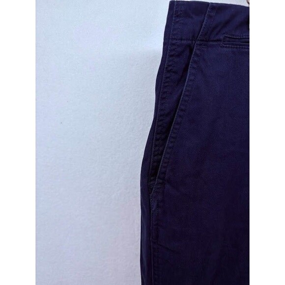 Land's End Navy Blue Chino Pants Women's Size 16 Flat Front - Picture 2 of 6